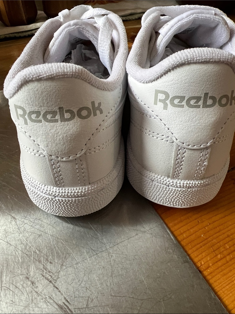 Reebok Club C 85 White Classic Leather Low-Top Sneakers sz 6 - Picture 6 of 10